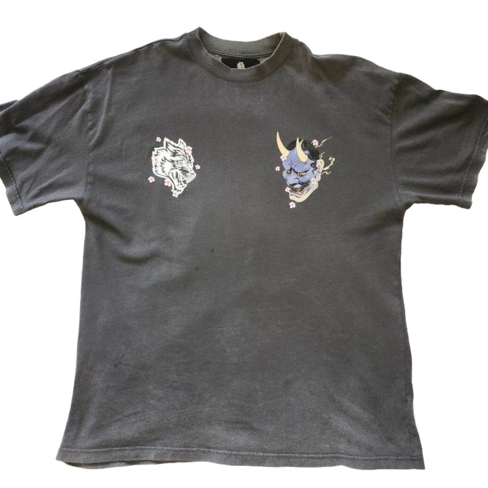DARC WOLVES/Darc Sport Black Short Sleeve Tee with Graphic Design